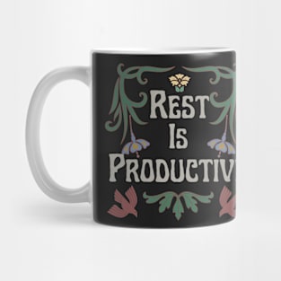 Transparent Rest is Productive Mug